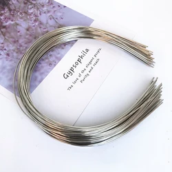 Serre-tête en fil d'acier de 1.2mm, 10 pièces, Base de cerceaux de cheveux en perles pour mariée, filles, enfants, accessoires de fabrication de bijoux