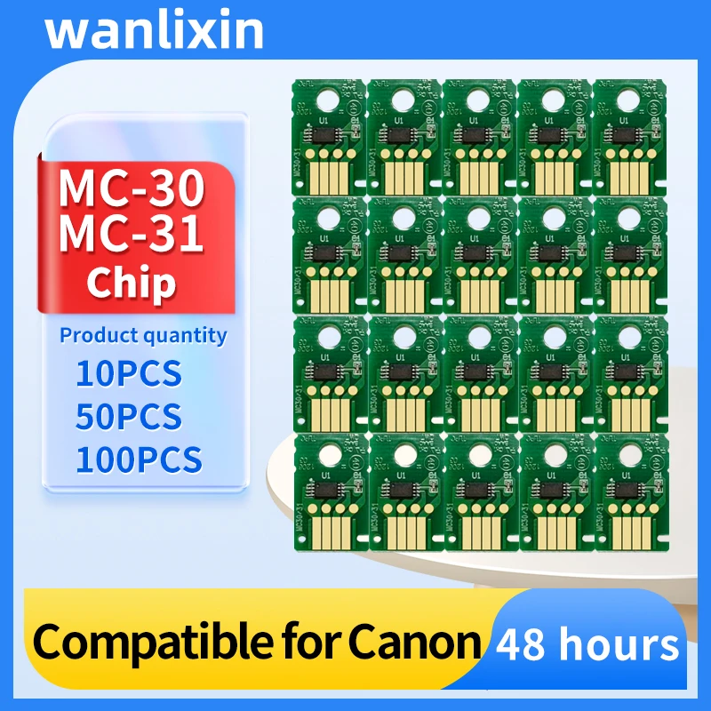 캐논 imagePROGRAF TM-200, TM-205, TM-300, TM-305, GP-5200, GP-5300, TM-5200, TM-5200용 MC 30 MC-30 MC-31 유지보수 탱크 칩