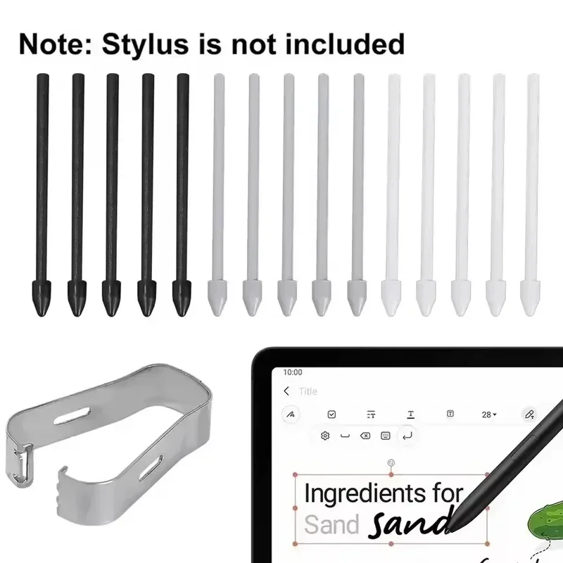 1/3set Stylus Pen Tips for S Pen Replacement S Pencil Spare Nib with Removal Tweezer for Galaxy Tab S10/S10 Ultra/S9/S8