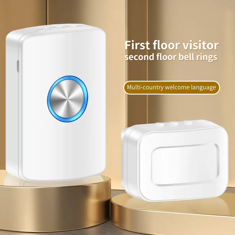 CACAZI Without Battery DC IR Wireless Motion Intelligent Sensor Door Bells Chime Retail Store Entrance Alert Bell 45 Ringtones