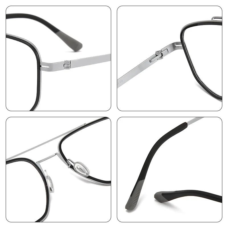 BLMUSA New Ultralight Pilot Anti Blue Light Prescription Glasses Men Fashion Large Frame Myopia Progressive Optical Eyeglasses - Image 4