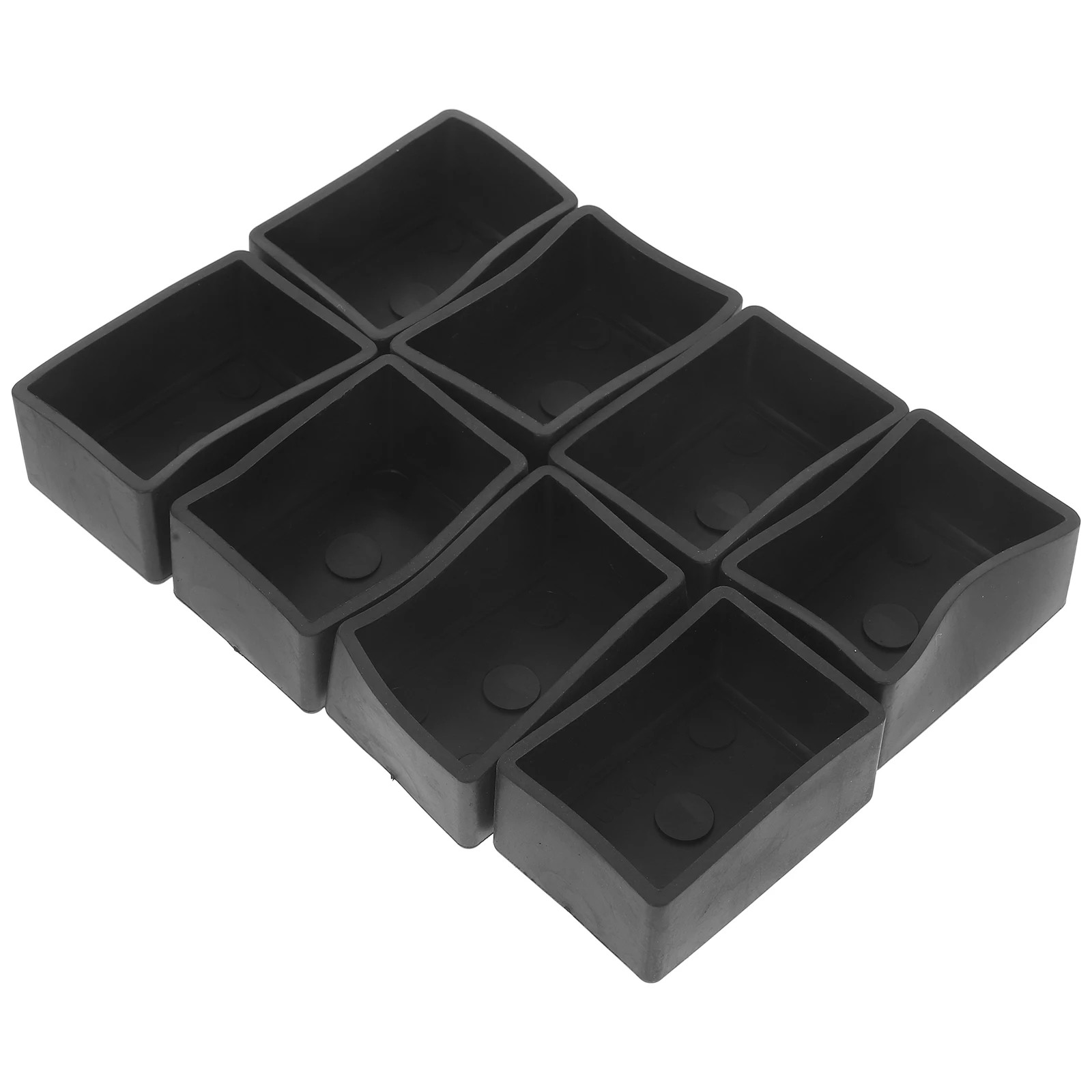 

8pcs Black Elastic Furniture Protectors 40x60mm Chair Table Feet Covers Non Slip Soft Material Fits All Chairs