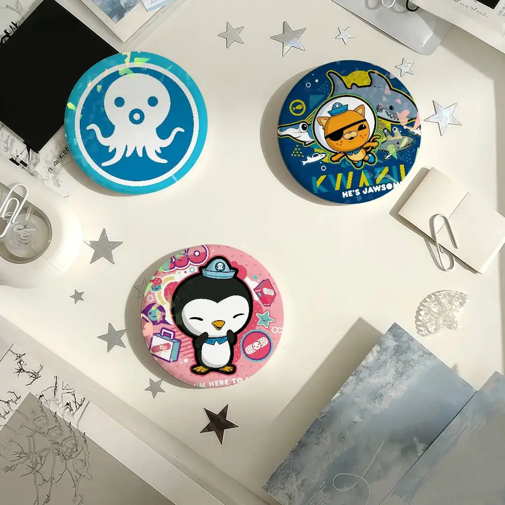 Blue O-Octonauts Logo Laser Badge Pins Handmade Brooches for Backpack Gifts Bag Decor Fans Collect