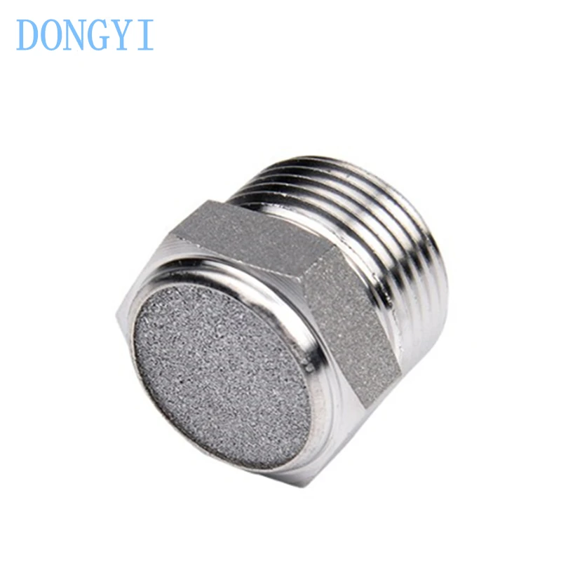 304 Stainless Steel Powder Sintering Silencer G1/8 G1/4 G3/8 G1/2 G3/4 G1 M5 NPT1/8 NPT1/4 NPT3/8 NPT1/2 NPT3/4 NPT1 R1/8 R1/4