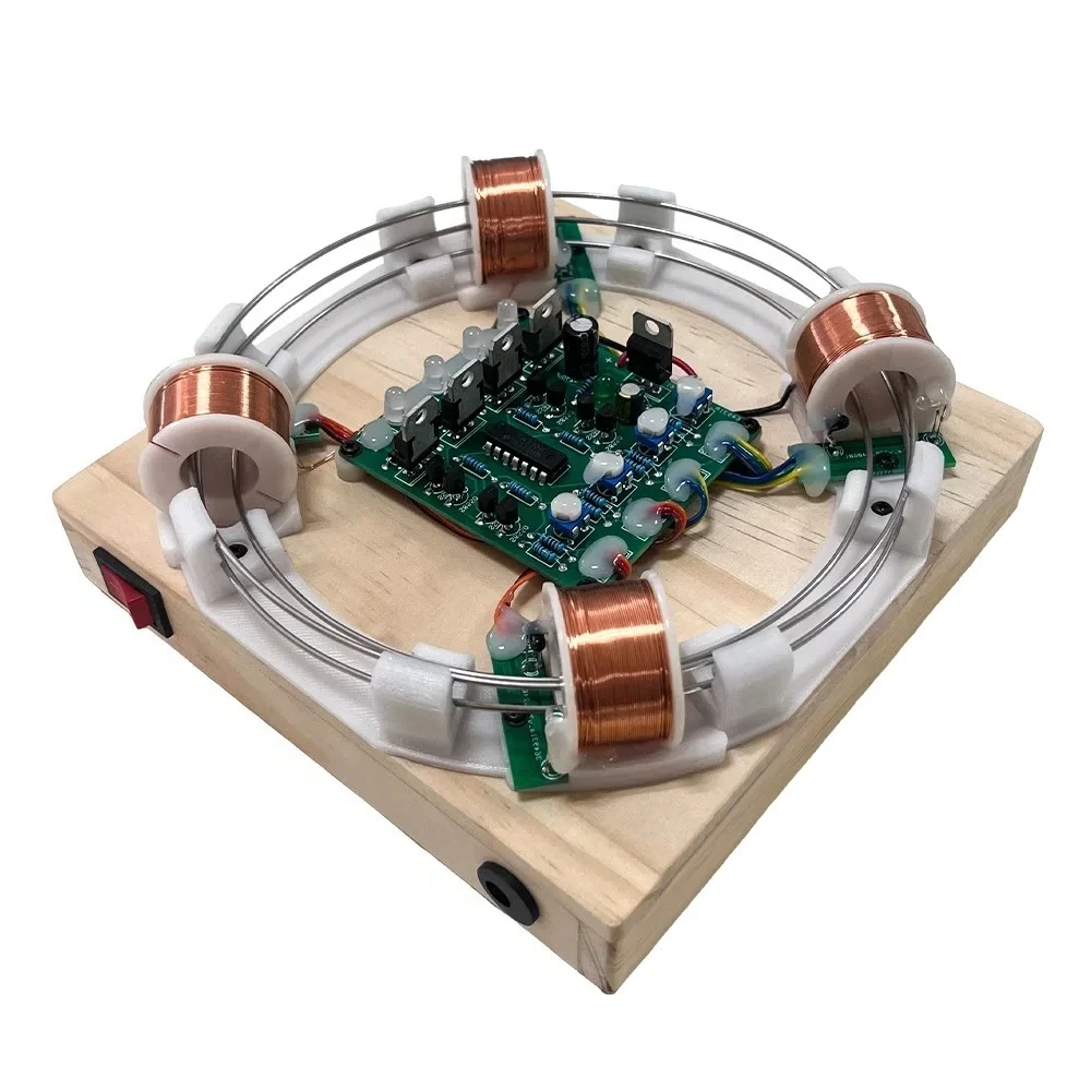 DCJSQ Dual/quadruple Coil Toroidal Particle Accelerator Electromagnetic Induction Physical Model 3D Printing Handmade Gift