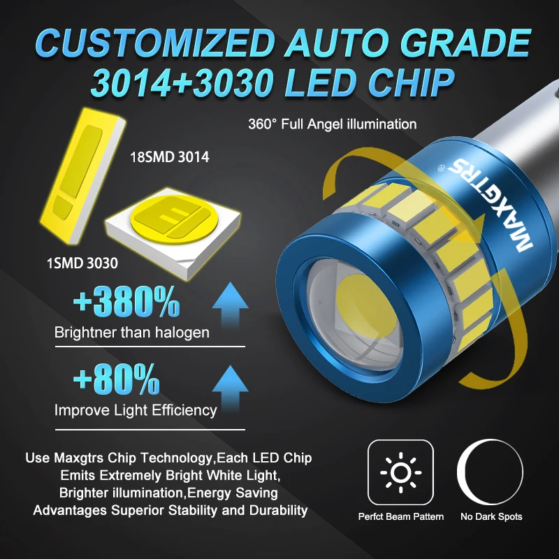 Bombilla Led para lámpara Interior de coche, luz de matrícula DRL de estacionamiento, BA9S, Bax9s, BAY9S, T4W, W5W, Chip 3030, T2W, T3W, H5W, 2 uds.