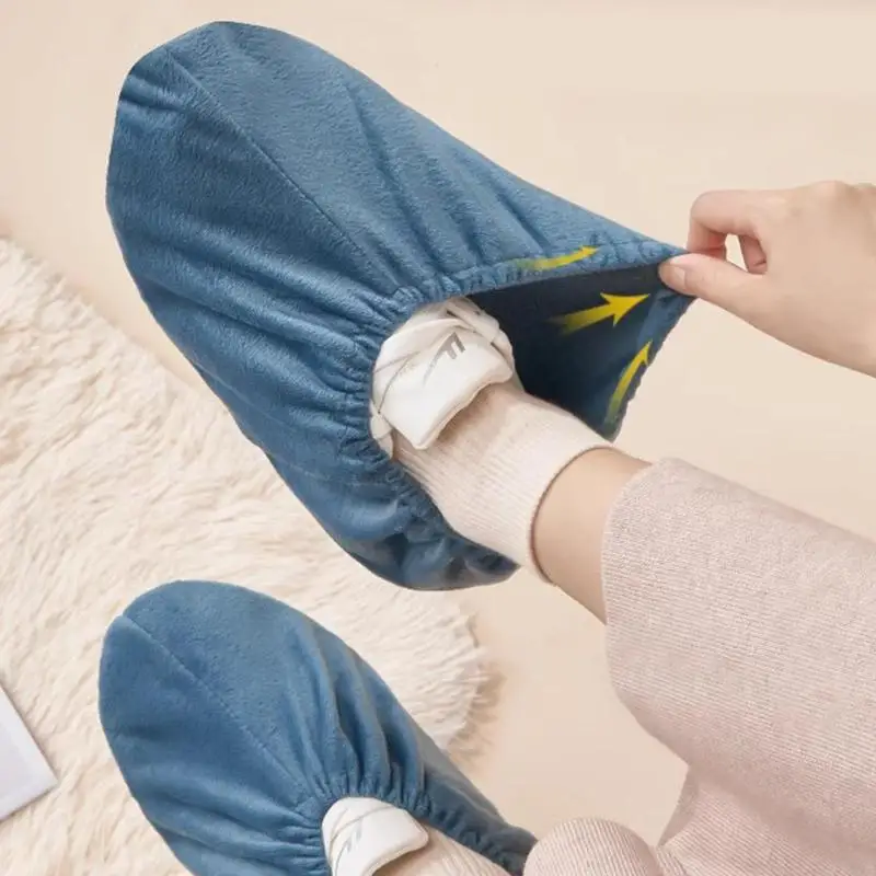 1 Paar atmungsaktive, verdickte Plüsch-Schuhüberzüge, Größe 37–42, Schutzüberzüge für Erwachsene, Fleece-Schuhüberzüge für den Heimgebrauch, wiederverwendbar. – Detail 11