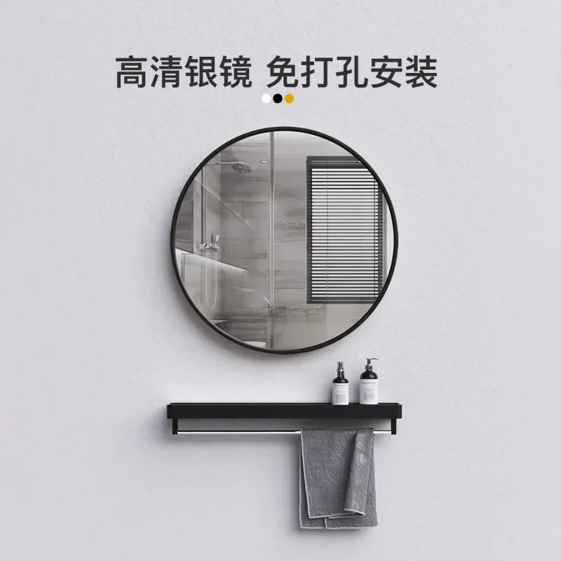 Toilet, bathroom mirror, rack, vanity mirror