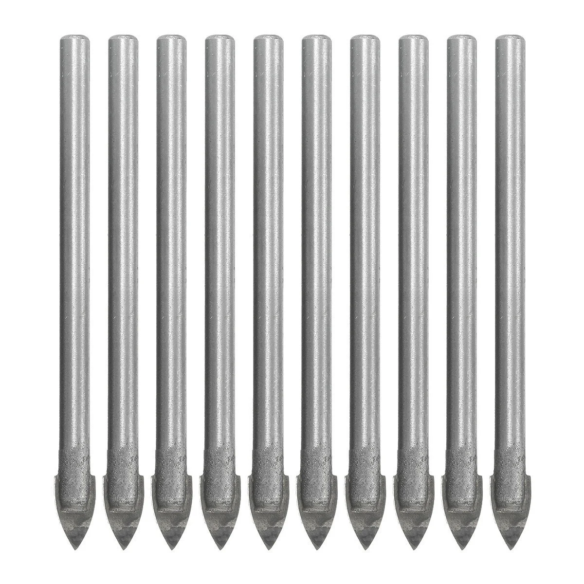 10Pcs Alloy Drill Bits 6Mm Premium Tile Glass Ceramic Drilling Set for Mirror Stucco Hard Brittle Materials Triangle Hole Cutter