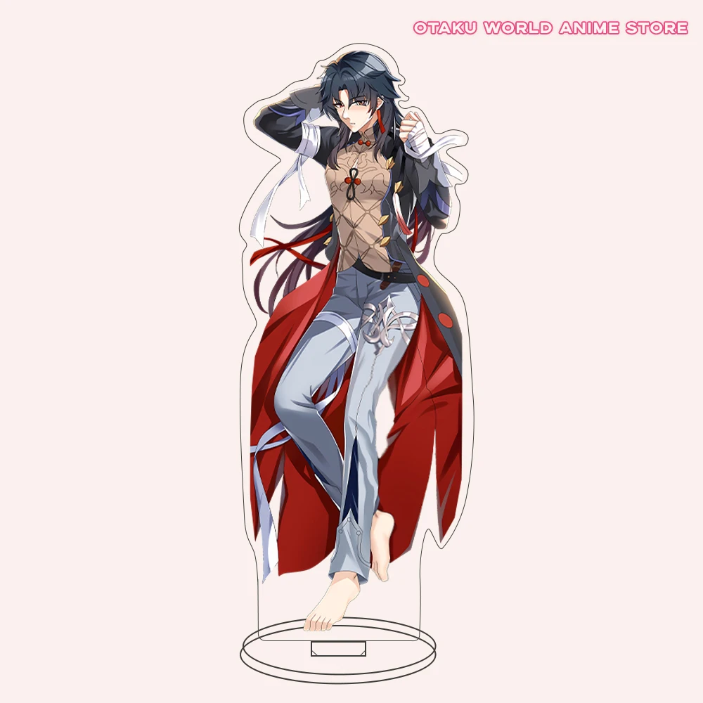Honkai Star Rail Anime Acrylic Phone Holder Blade Decor Desk Decoration Acrylic Standing Card Keychain Small Keyring Pendant