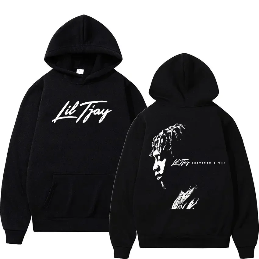 

Rapper Lil Tjay Graphic Hoodie Destined 2 Win Music Album Sweatshirts Men's Women Hip Hop Fashion Hooded Harajuku Y2K Streetwear
