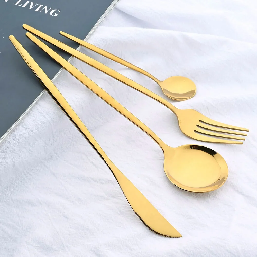 8 قطعة شوكة عشاء الطاولة الفولاذ المقاوم للصدأ الحلوى شوكة أدوات المائدة الشوك مجموعة أدوات المائدة السوداء أواني الطعام اكسسوارات المطبخ #4