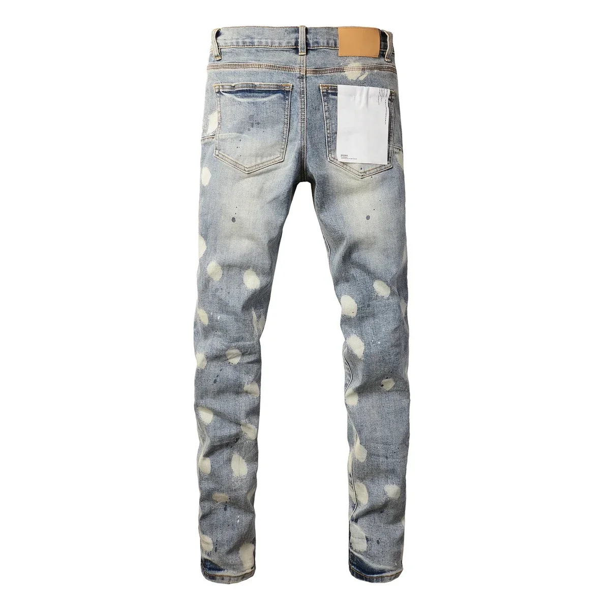 Herren High Street Lila Distressed Hellblau Stretch Skinny Hochwertige Markenhöcher Zerrissene Jeans Y2K-Hosen