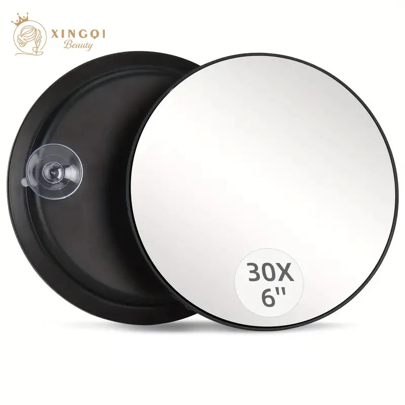 

6 inch small round white/black magnifying 5x 10x 20x 30x times suction cup makeup mirror beauty tools & accessories