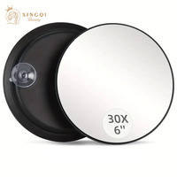 6 inch small round white/black magnifying 5x 10x 20x 30x times suction cup makeup mirror beauty tools & accessories