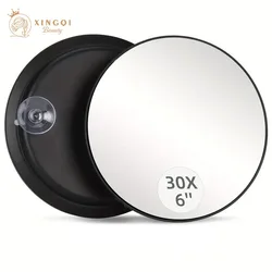 6 inch small round white/black magnifying 5x 10x 20x 30x times suction cup makeup mirror beauty tools & accessories