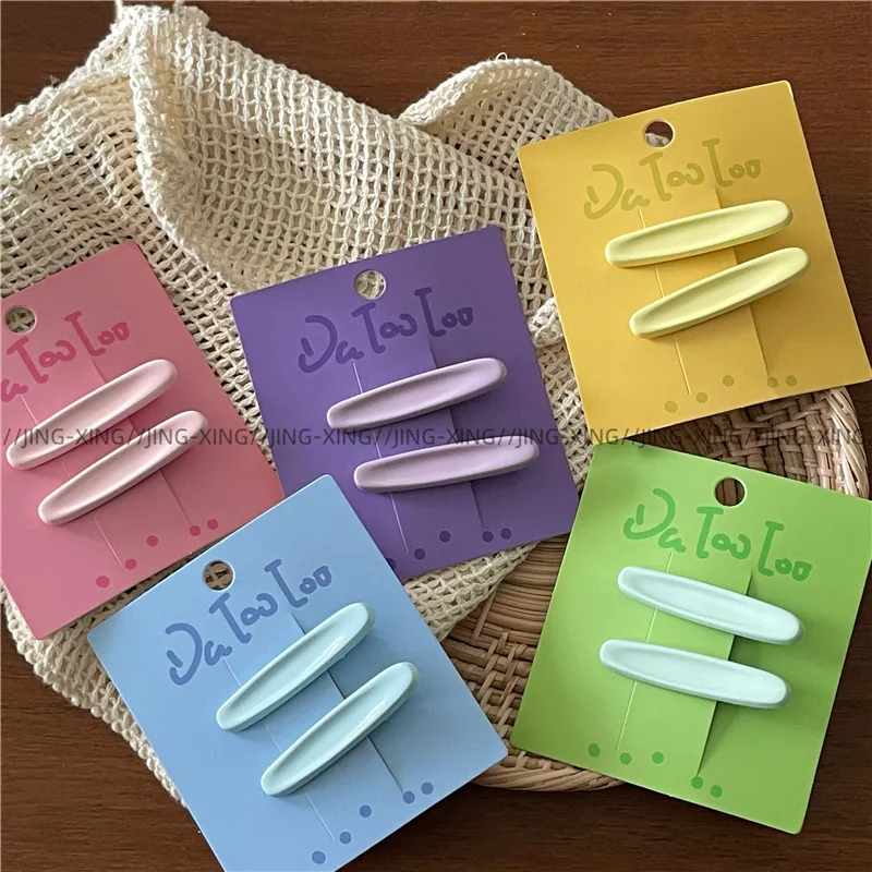 

Милые разноцветные овальные заколки-уточки для девочек, набор заколок в корейском стиле, повседневные аксессуары для волос для подростков