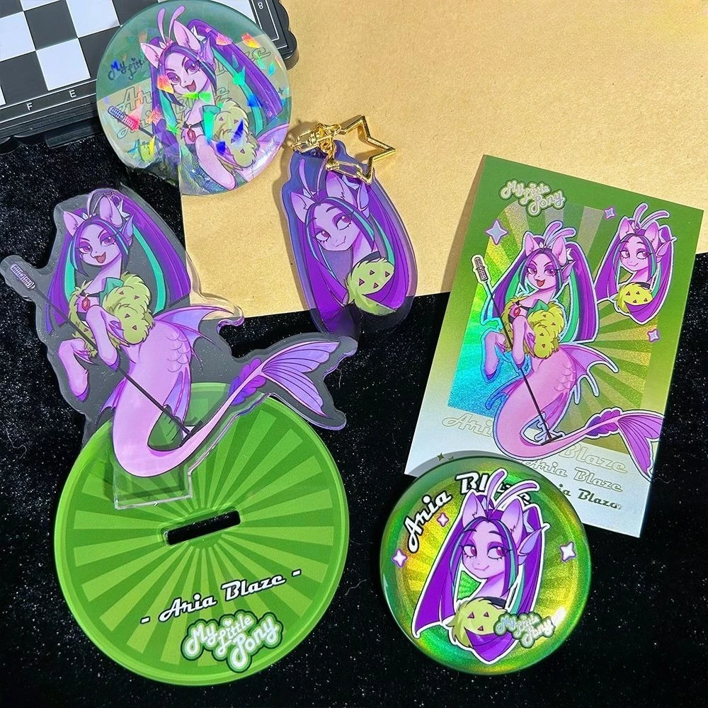 My Little Pony Set Shiny Laser Badge High Quality Acrylic Stand Exquisite Laser Card Premium Set Decoration Collection Gifts - view 3