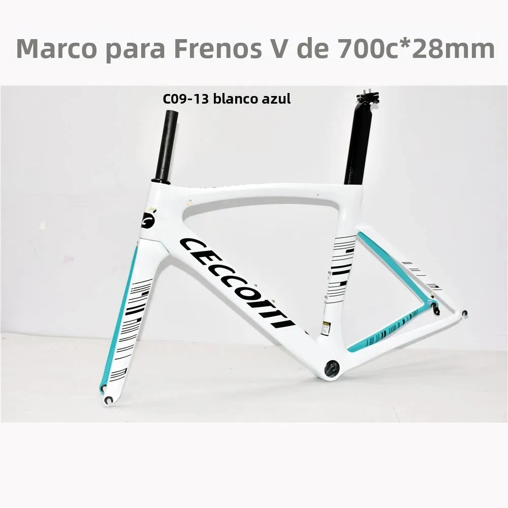 2025 CECCOTTI Cuadro de Bicicleta de Carretera de Carbono para Freno de Llanta, Cuadro de Bicicleta de Carretera de Gran Venta, Eje de Pedalier BSA, Conjunto de Cuadro de Carbono, Envío DPD