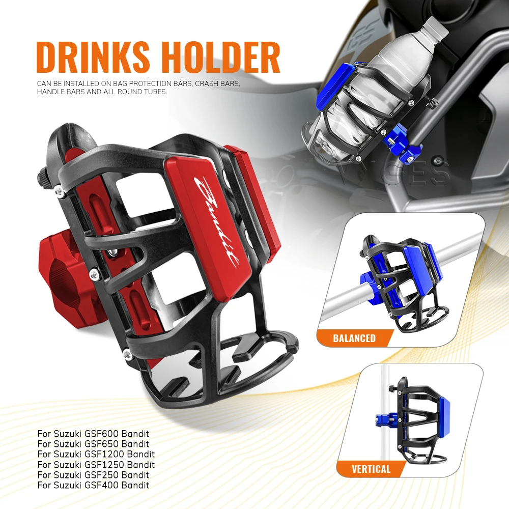 Motorcycle Beverage Water Bottle Cage For Suzuki GSF600 GSF650 GSF1200 GSF1250 GSF400 Bandit Drinks Holder Water Cup Holder