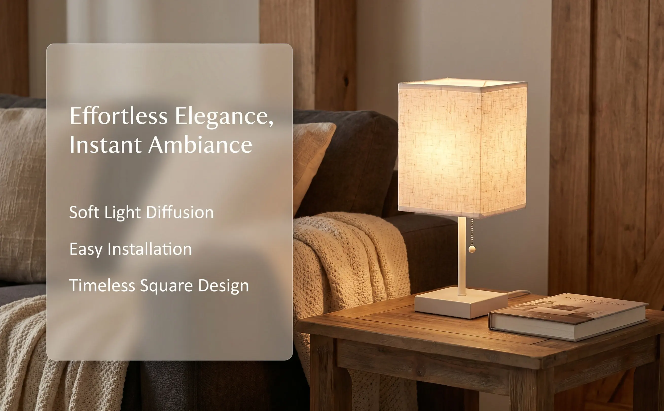 Rectangular Linen Lamp Shade for Table Desk Floor Bedside Lamps Soft Light Diffuser Warm Decorative Home Living Room Bedroom