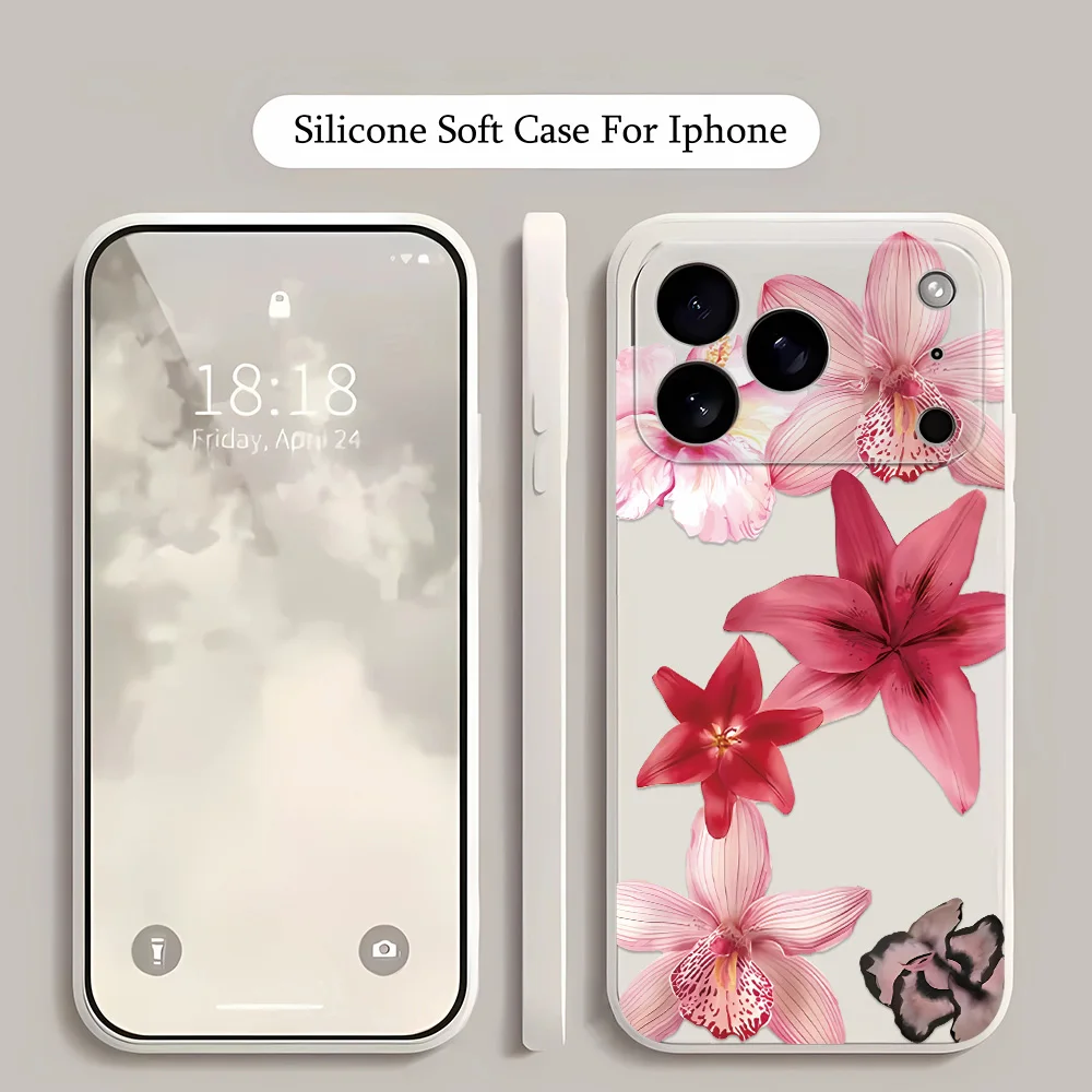 

Модный чехол для телефона с цветочным узором для iPhone 17 Pro Max/17 Pro/17/16/16 Pro/15/14/13/12/11/Pro/Plus – Эстетичный подарок для друзей