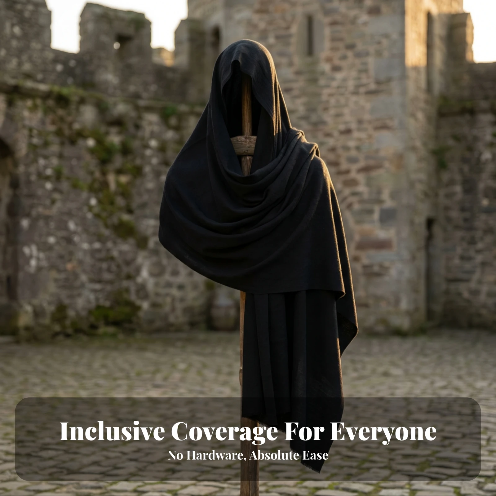 Hooded Cloak Comfortable Linen Cloak Cape Lightweight Costume Authentic for Cosplayers, Medieval Fairs, Halloween