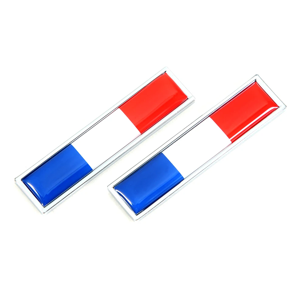 1 Pair France National Flag Metal Car Stickers Auto Styling Motorcycle Accessories Badge Label Emblem Car Stickers