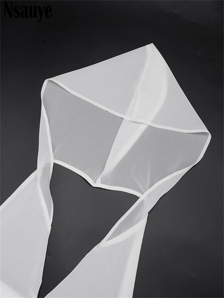 Nsauye, jersey para mujer, sudaderas con capucha, Sexy, sin espalda, elegante, a la moda, vestido largo para discoteca, vestido de fiesta de noche sin mangas, vestido envolvente 2025