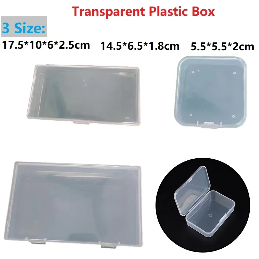 Mini Boxes Rectangle Transparent Plastic Storage Box Container Packaging Box For Earrings Rings Beads Collecting For Home Tool