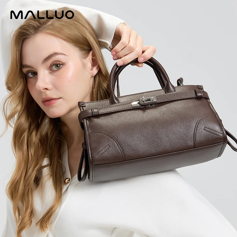 

Ladies Soft Cow Leather Shoulder Bags Women's Casual Retro Commute Bag Female Fashion Luxury Designer Real Cowhide Handbags Lady