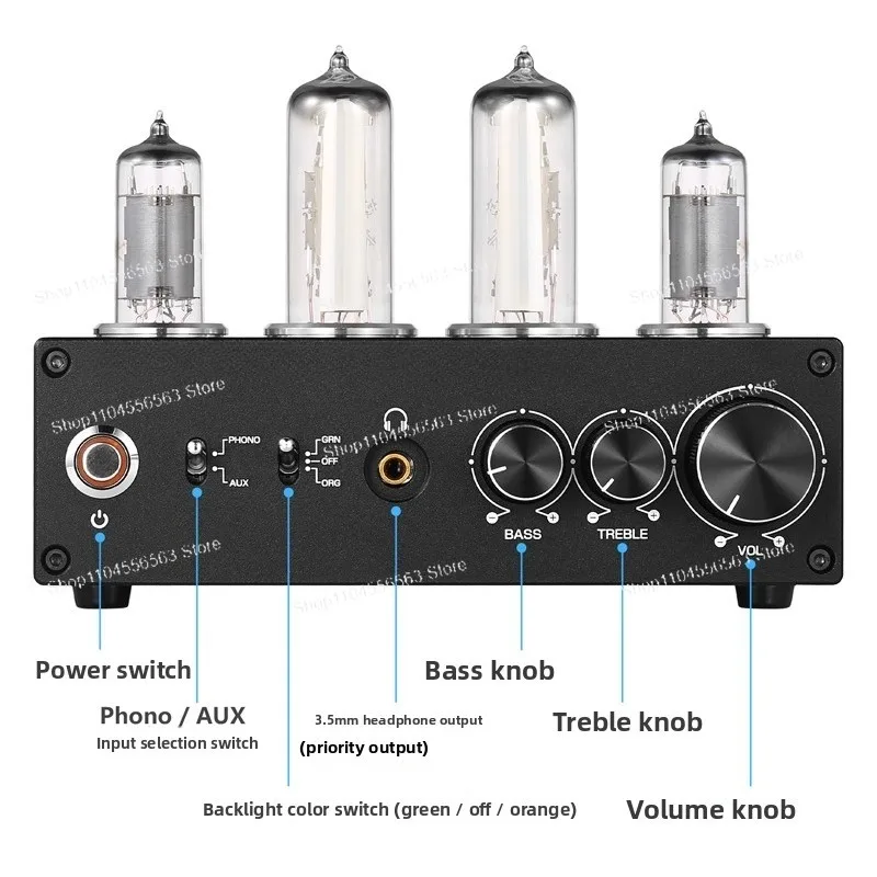 T9 Tube Phono Preamp with 6E2 Magic Eye, MM/MC Input for Vinyl Turntable & Hi-Fi System