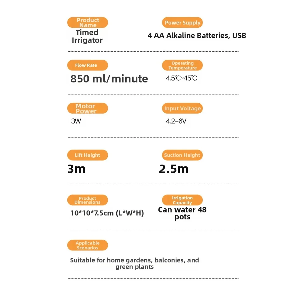 

Внутренняя система полива с двойным насосом и регулируемым таймером, интеллектуальный таймер для эффективного орошения нескольких растений