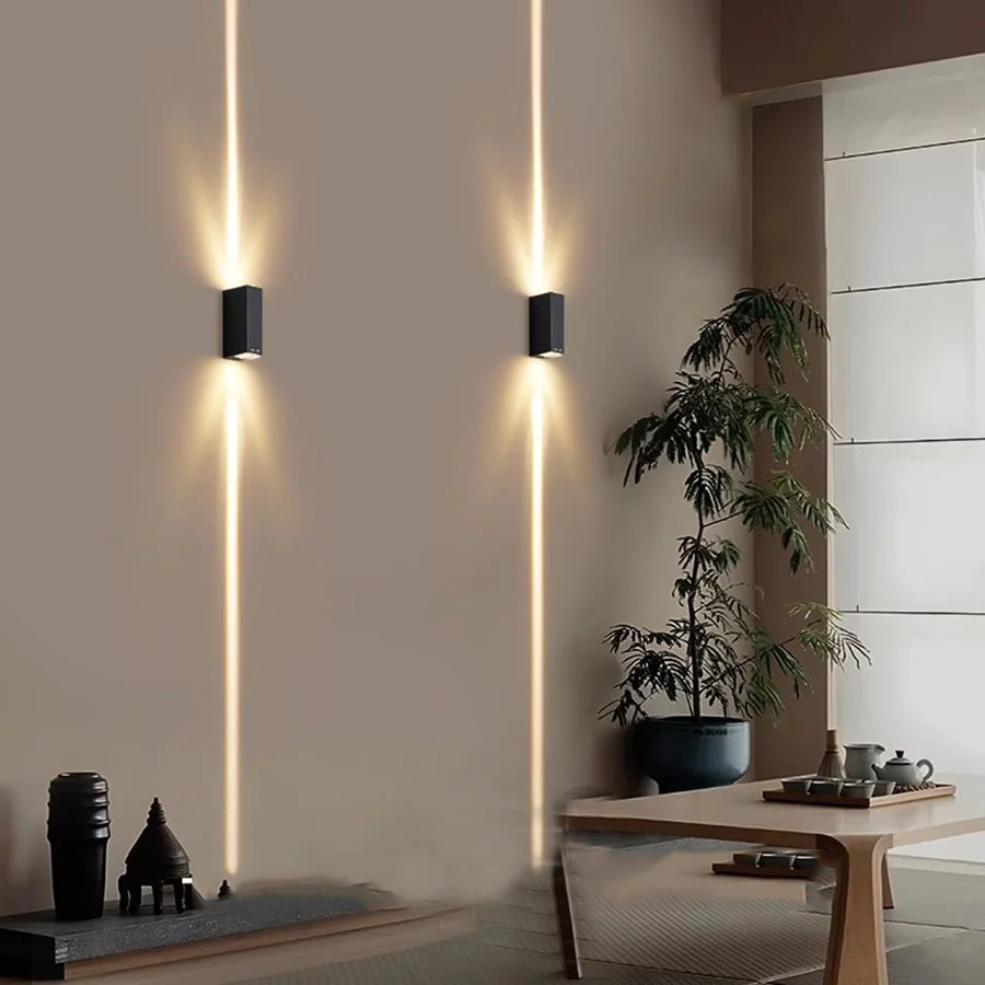 

Modern Waterproof Outdoor Long Strip LED Wall Lamps IP65 Aluminum Garden porch Wall Light Sconce Spotlight 110V 220V Wall Washer