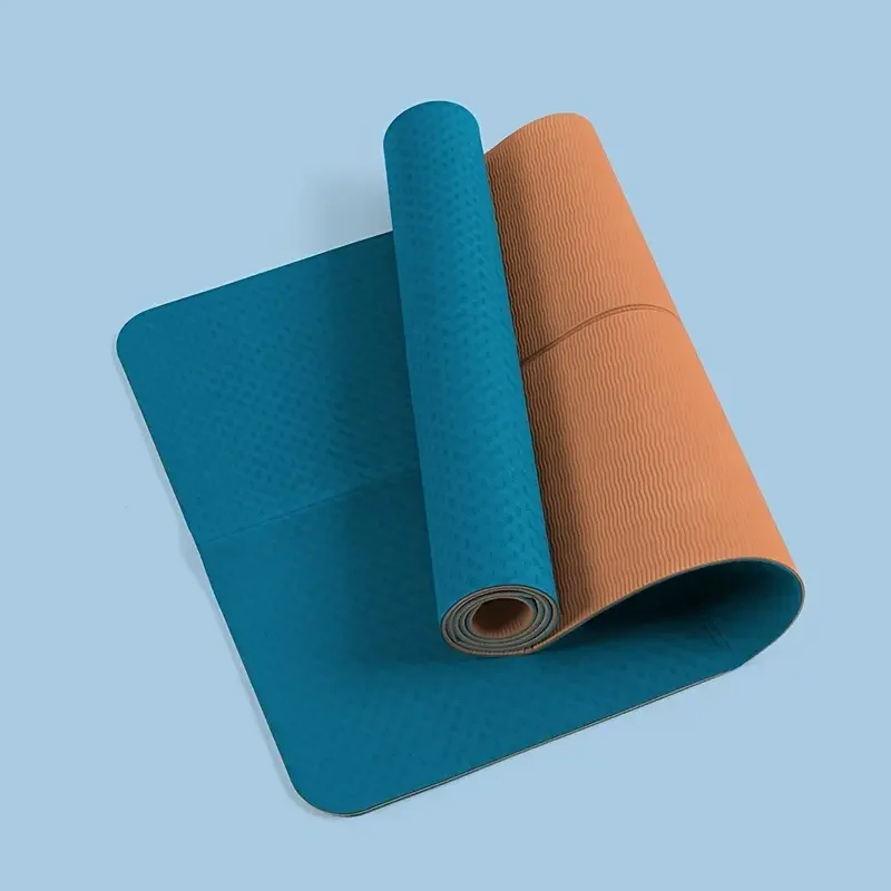 Collapsible Yoga Mat, Foldable Yoga Mat, TPE Yoga Mat, 183*61*0.4cm/72.05*24.02*0.16inch For Men & Women - Non Slip Exercise Mat