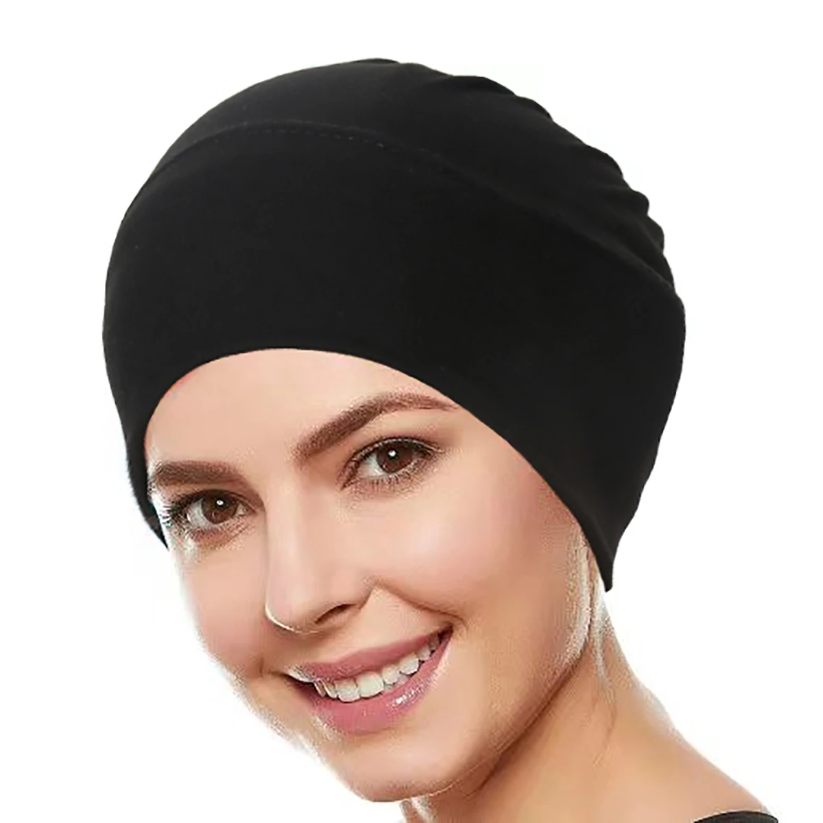 Gorros Hijab musulmán para mujer, turbante elástico suave, gorro de quimio, tocado usable, Color sólido, Ramadán