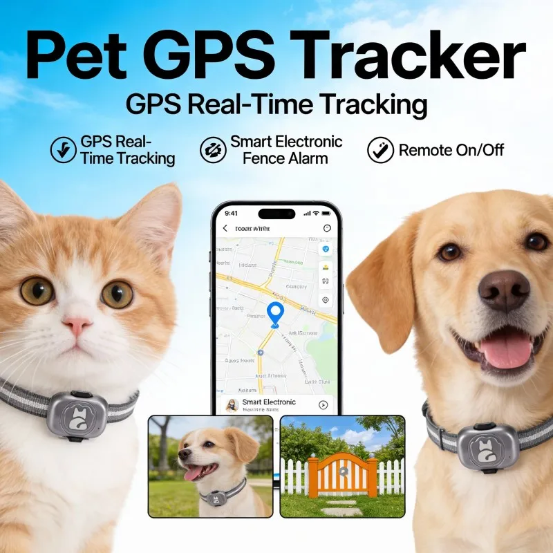 

Новый GPS-локатор для домашних животных, умный носимый GPS-трекер для домашних животных, водонепроницаемый противоугонный трекер
