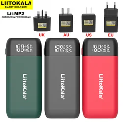 LiitoKala Lii-MP2 Power Bank QC3.0 input Suitable For 18650 21700 LCD Rechargeable Battery Charger 5V 2A EU US AU UK Plug