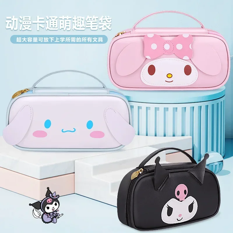 

Sweet Cinnamoroll My Melody Anime Kawaii Sanrio Kuromi Large Capacity Portable Pencil Case Cute Kuromi Student Pen Bag Gifts