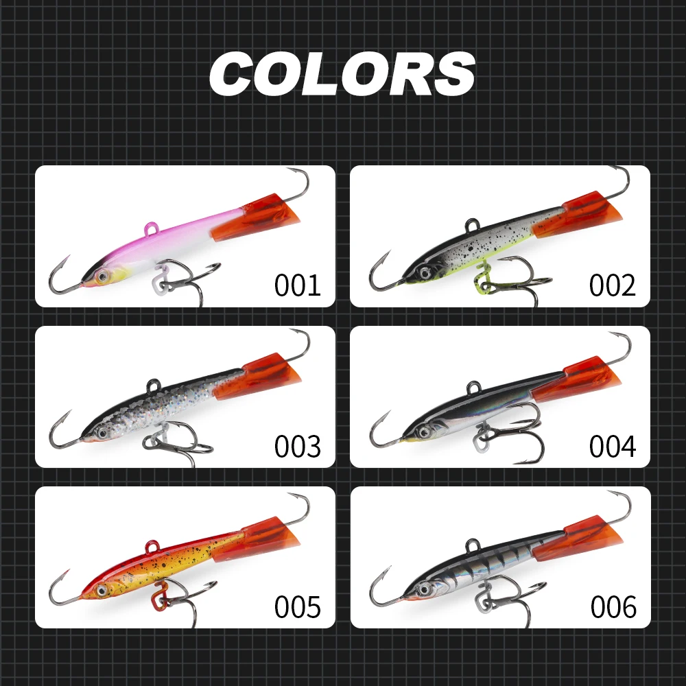 헌트하우스 겨울 얼음 낚시 미끼 37mm/8g 45mm/12g 50mm/18g 밸런서 싱킹 하드 베이트 VIB 낚시 도구 배스 파이크용 LW851