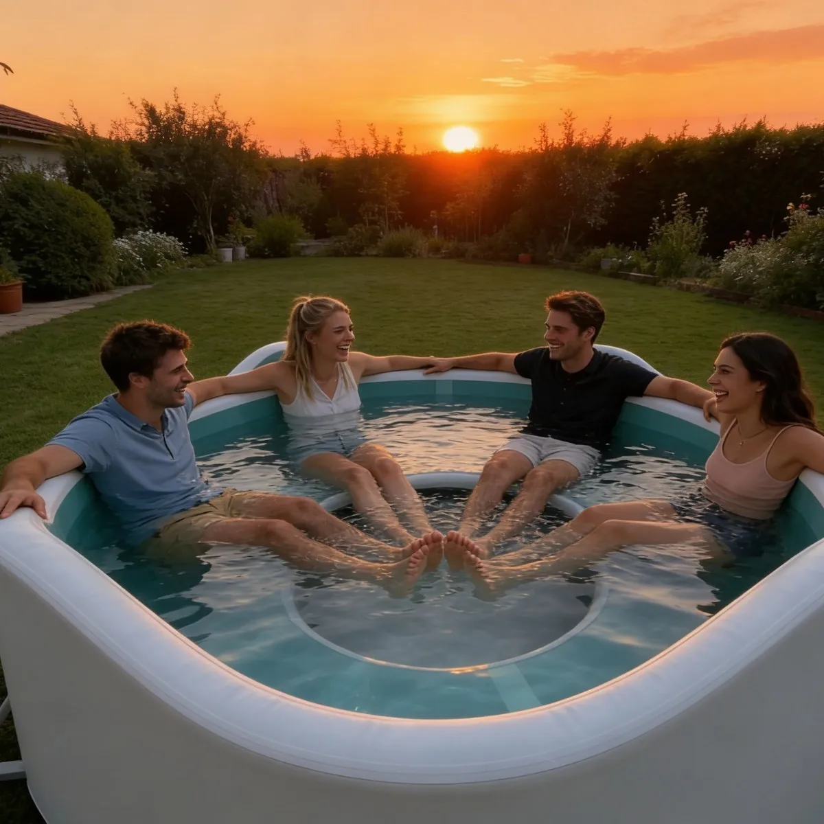 Home version Outdoor swimming pool Internet celebrity clock in pool Multiplayer swimming Inflatable folding
