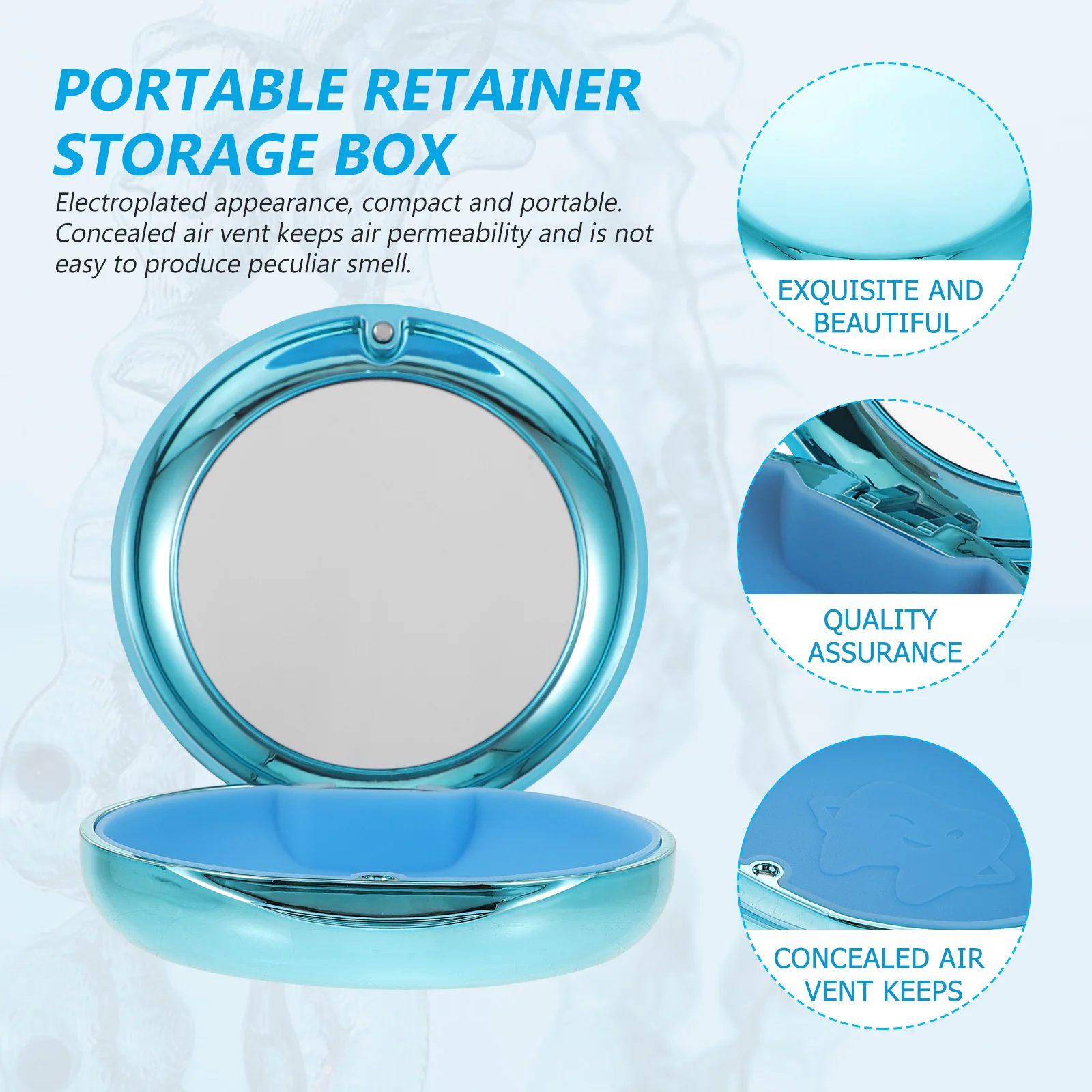 Denture Case thodontic Retainer Box Portable ABS PC Material Storage Container For Braces Dentures Lightweight Practical Multi