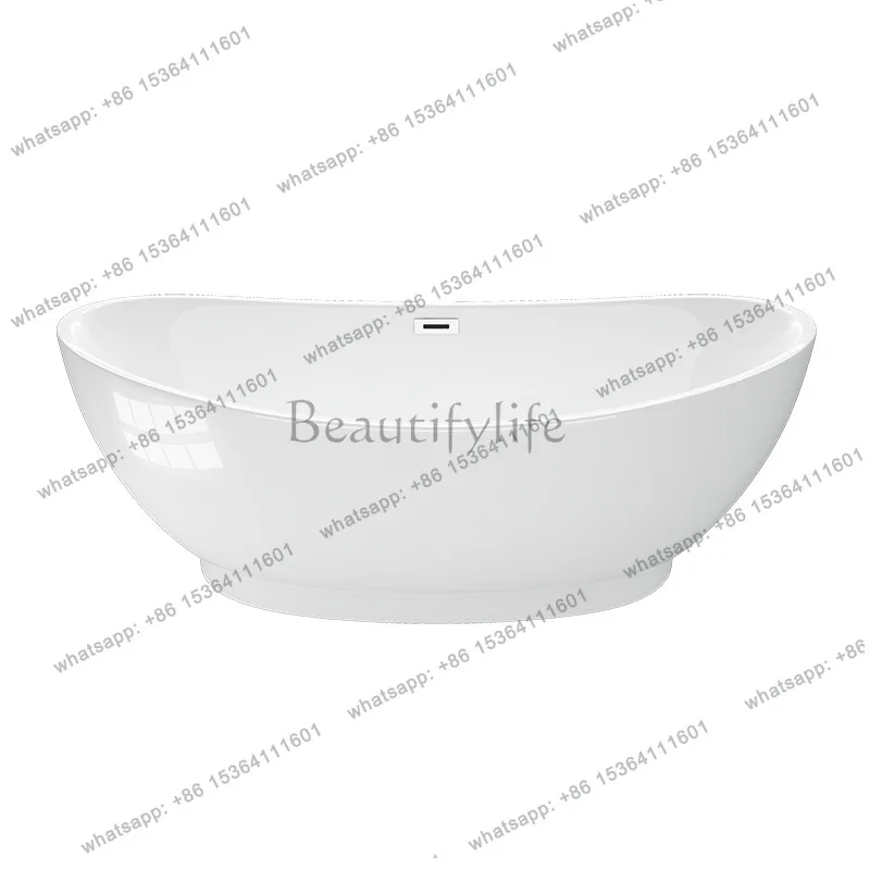 

European simple full skirt thin edge acrylic bathtub bathtub QT-006