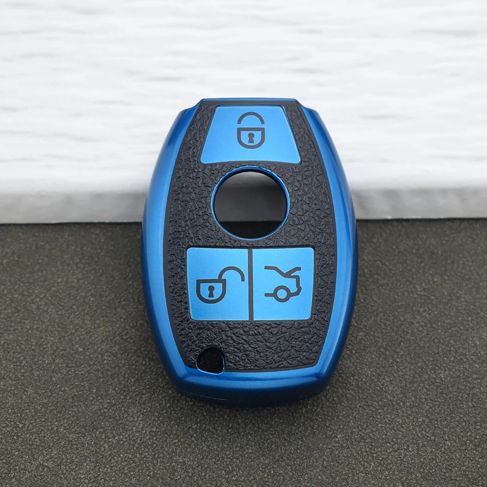3 Buttons TPU Car Remote Key Case Cover Fob for Mercedes Benz A B G R Class GLA GLK W176 W204 W251 W463 Accessories