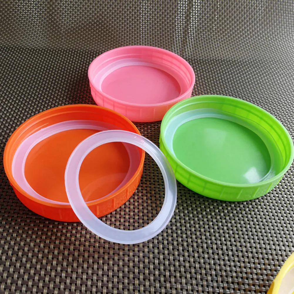 10PCS Reusable Silicone Seals Plastic Storage Lids Gaskets For Leak Proof Mason Jar Lids O-ring 70/86mm Mason Jar Lids Gaskets