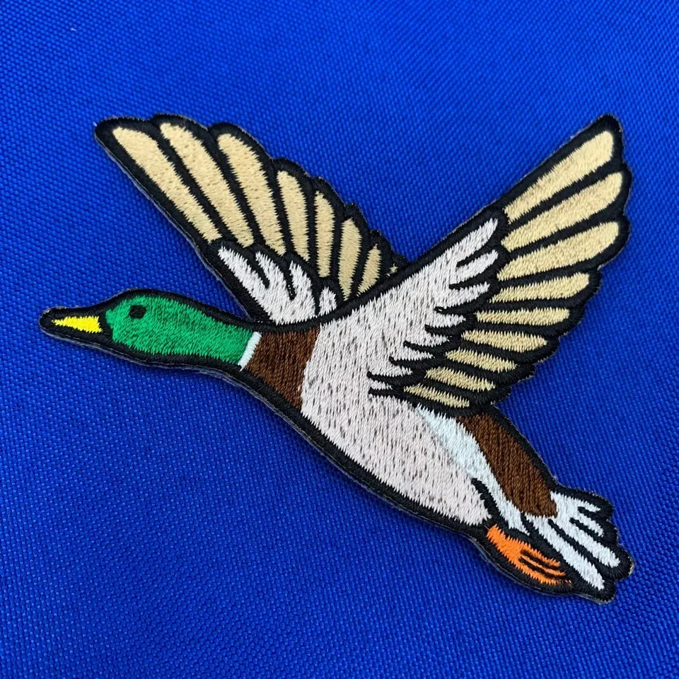 200x MALLARD DUCK iron-on PATCH embroidered BIRD ANIMAL HUNTING SOUVENIR APPLIQUE new ≈6.5*6cm