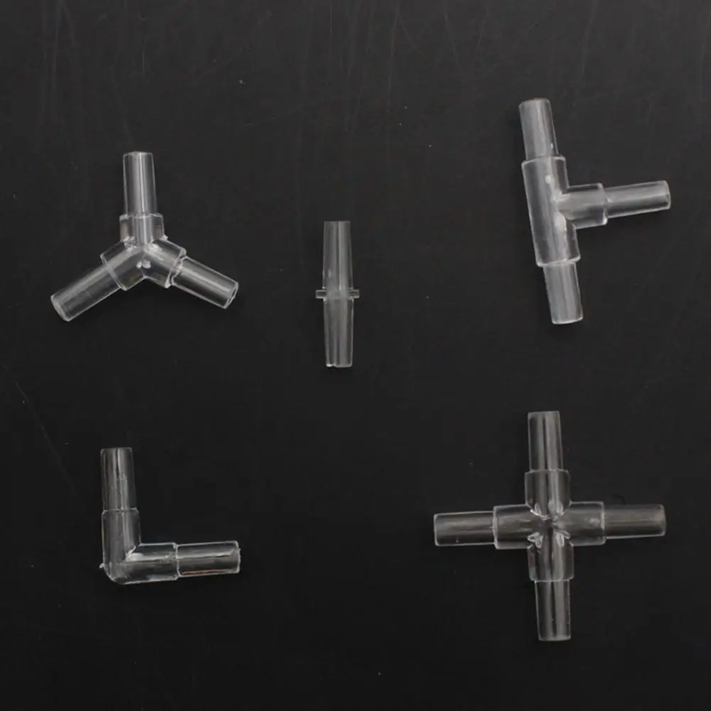 Aquarium Oxygen Pump Air Tubing Connector Plastic Inline I/l/t/y/x-shape Transparent Thickened Aquarium Fish Tank Accessories