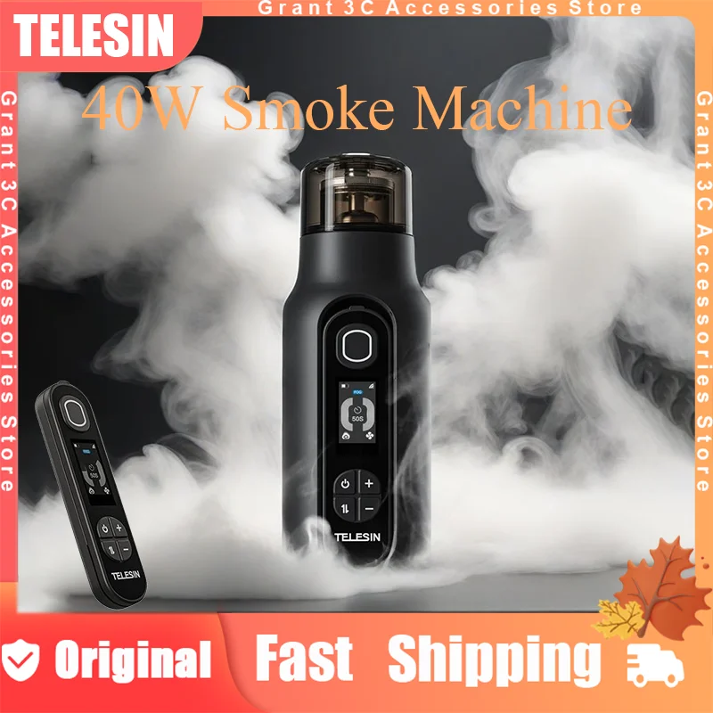 TELESIN Rauchmaschine, 40 W, tragbare Nebelmaschinen, handgehalten, mit Fernbedienung, Trockeneis-Raucheffekt für Fotografie, Filmschießen