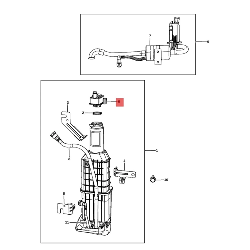 4861962AA كاشف وحدة سلامة نظام تبخيري السيارة لشاحن ذاكرة الوصول العشوائي مضخة كشف بخار الوقود-ABFB
