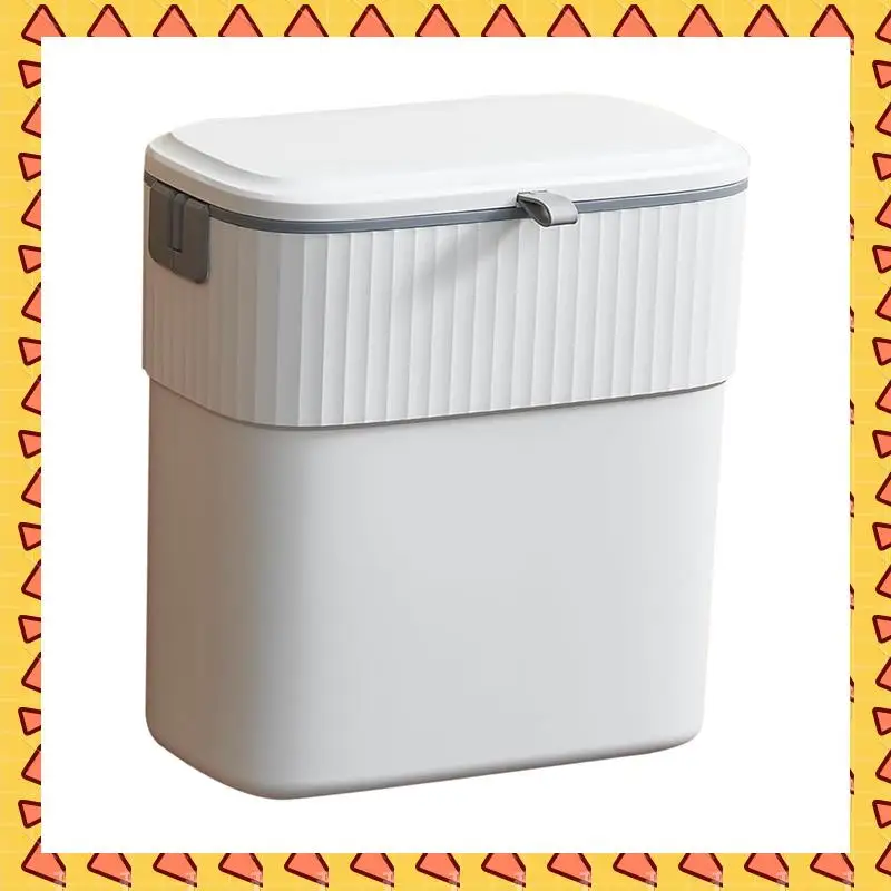 

A008 Подвесной мусорный бак Кухонный мусорный бак с крышкой, 2,3 галлона Удобный прочный над дверью шкафа RV